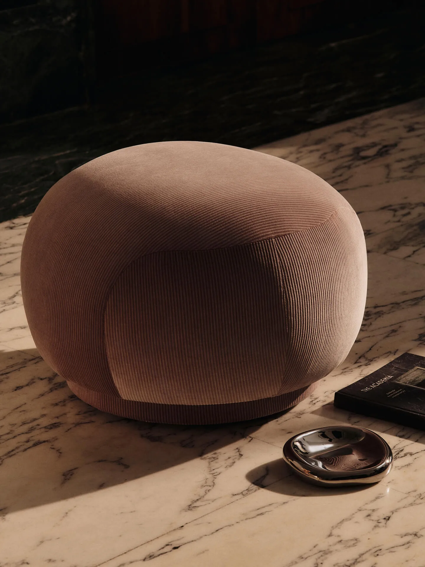 Rico pouf sittpuff, Devoré Velvet-blush Ferm Living