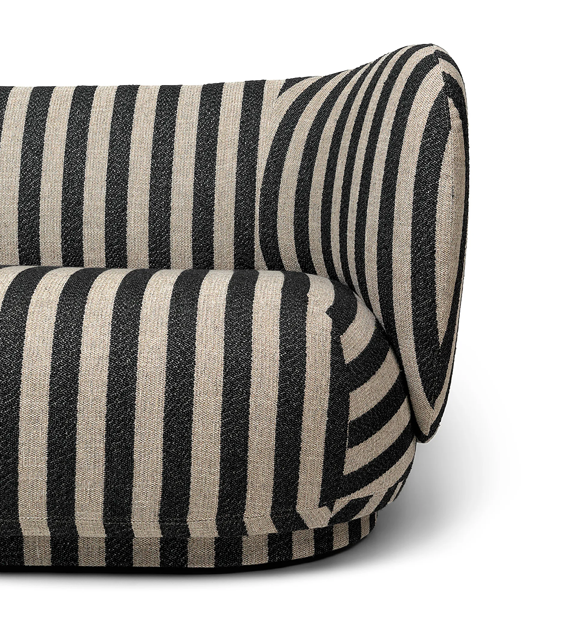 Rico soffa 2-sits, Louisiana sand black Ferm Living