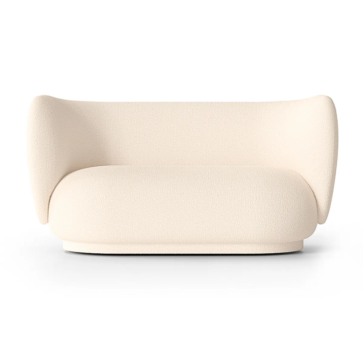 ferm LIVING Rico soffa bouclé 2-sits Bouclé offwhite
