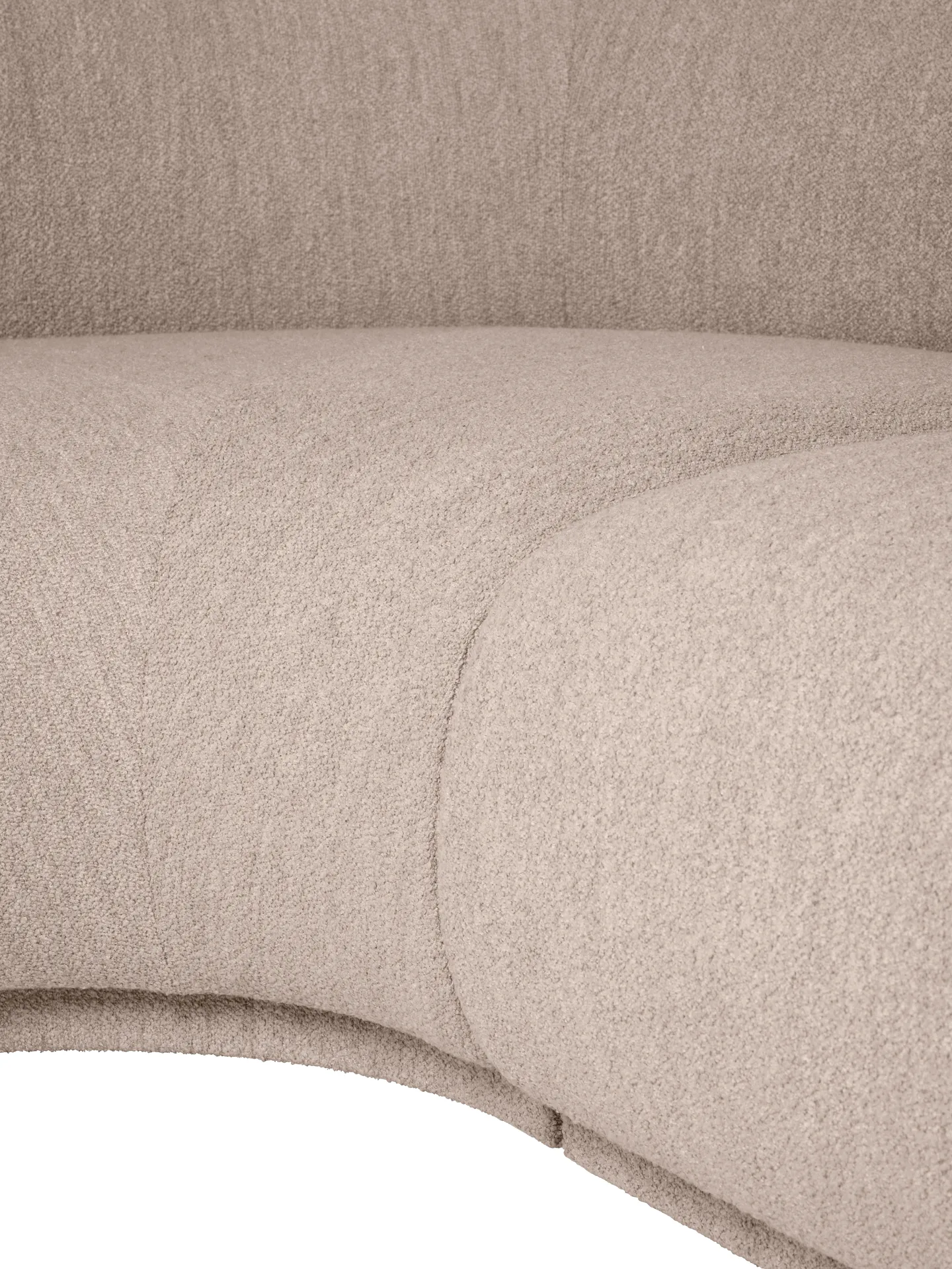 Rico soffmodul armrest L Soft Bouclé, Natural Ferm Living