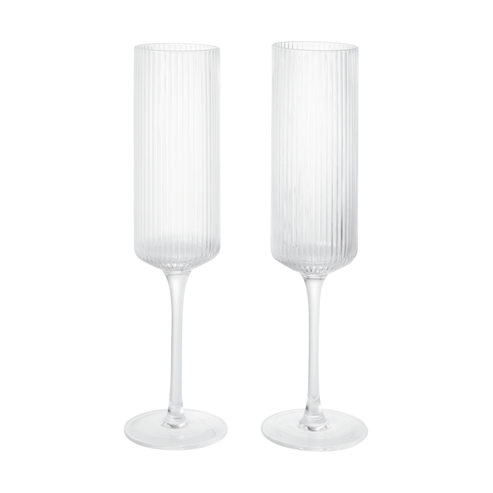 Ripple Champagne flutes champagneglas 15 cl 2-pack, Clear Ferm Living