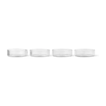 Ripple frukostskål 4-pack - clear - Ferm Living