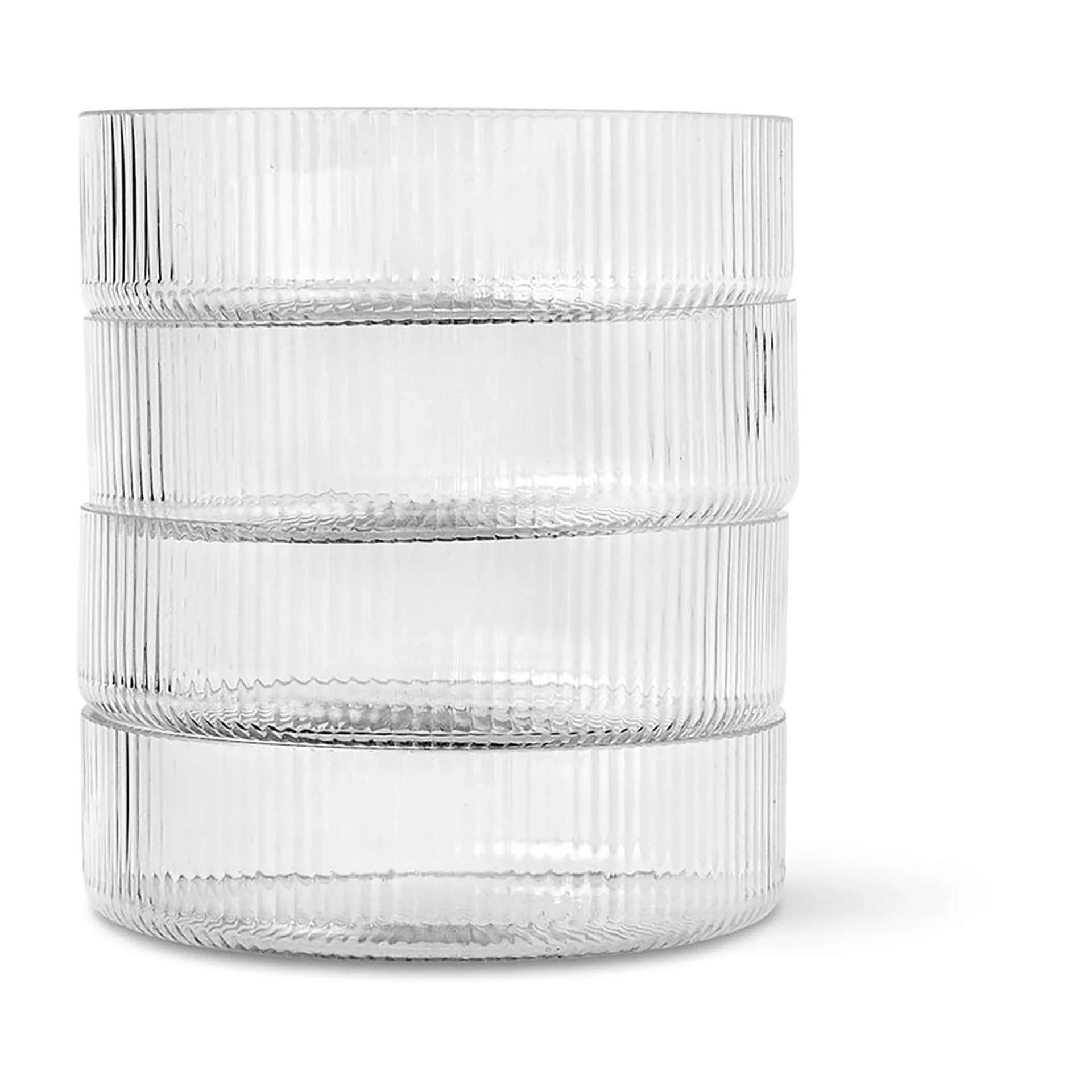 Ripple frukostskål 4-pack, clear Ferm Living