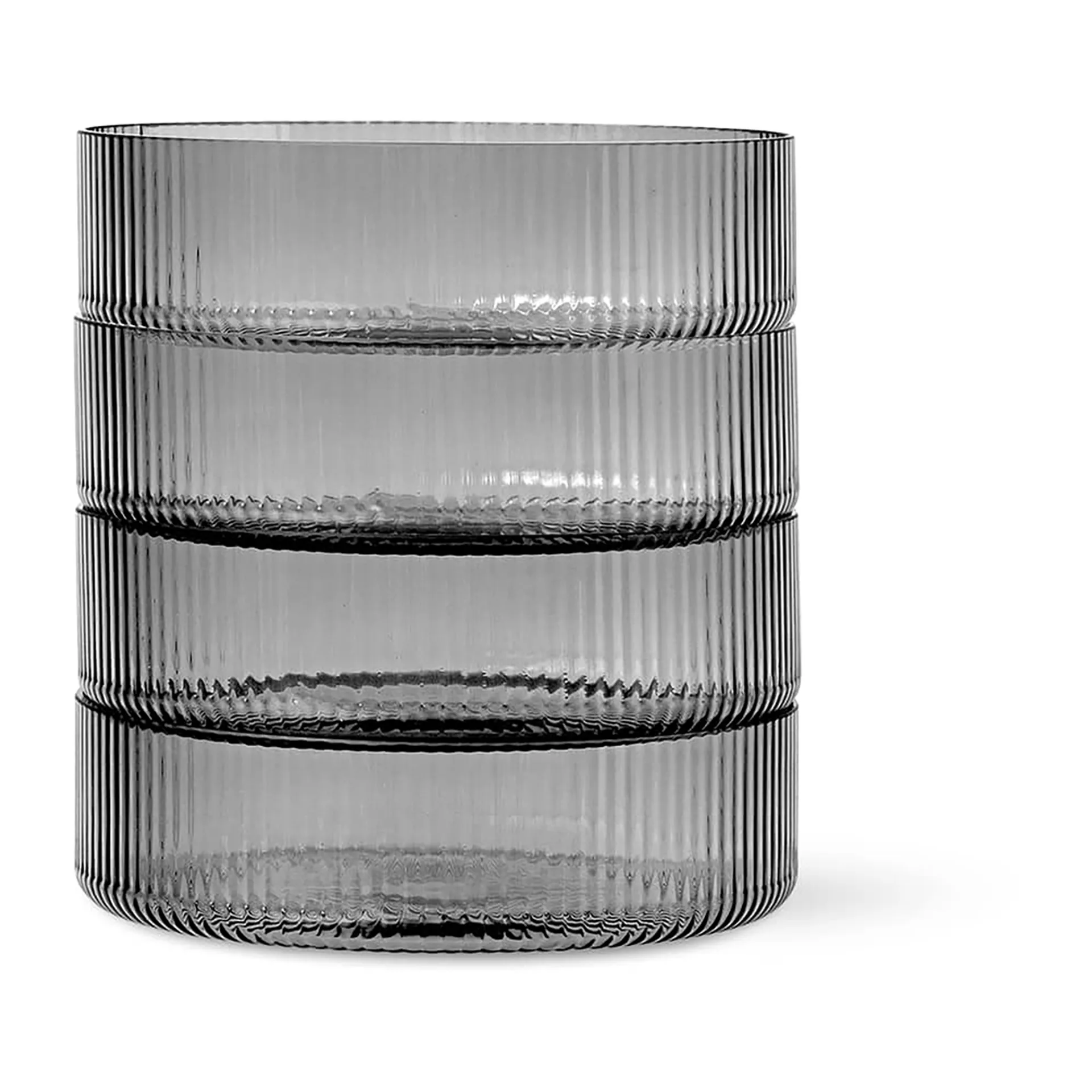 Ripple frukostskål 4-pack, smoked grey Ferm Living