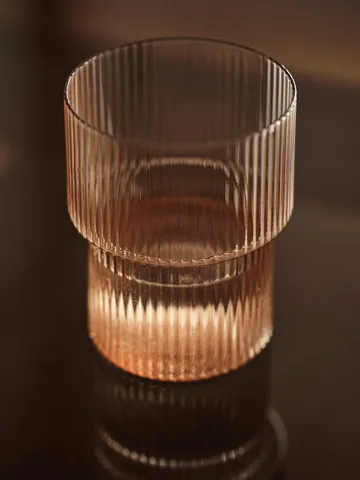 Ripple glas 4-pack - Blush - Ferm Living