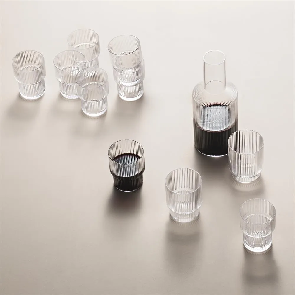Ripple glas 4-pack, klar Ferm Living