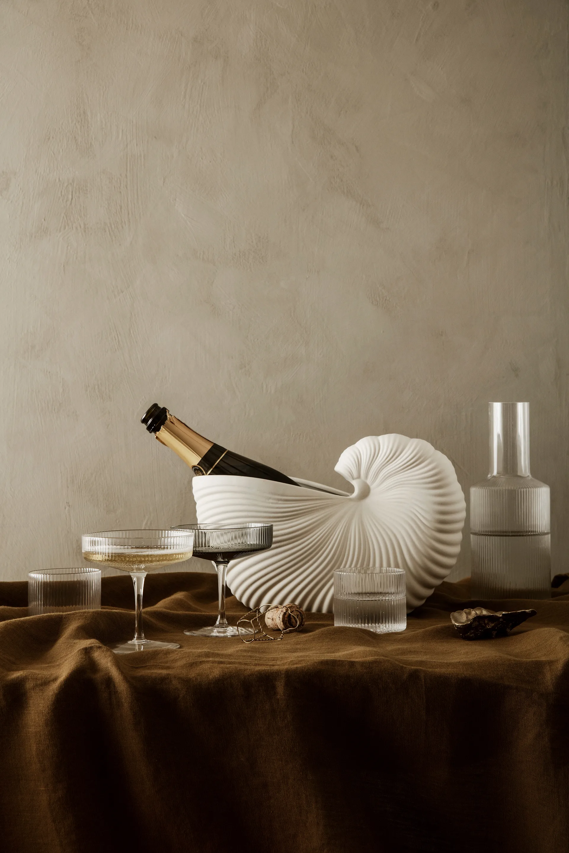 Ripple glas lågt 4-pack, Clear Ferm Living