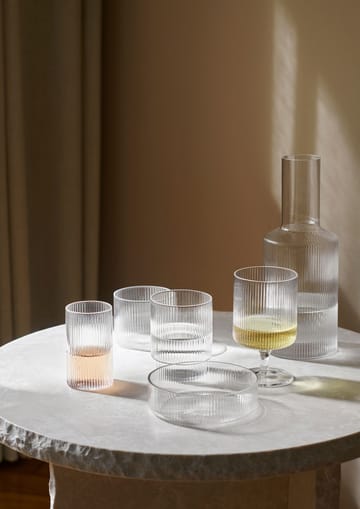 Ripple glas lågt 4-pack - Clear - ferm LIVING