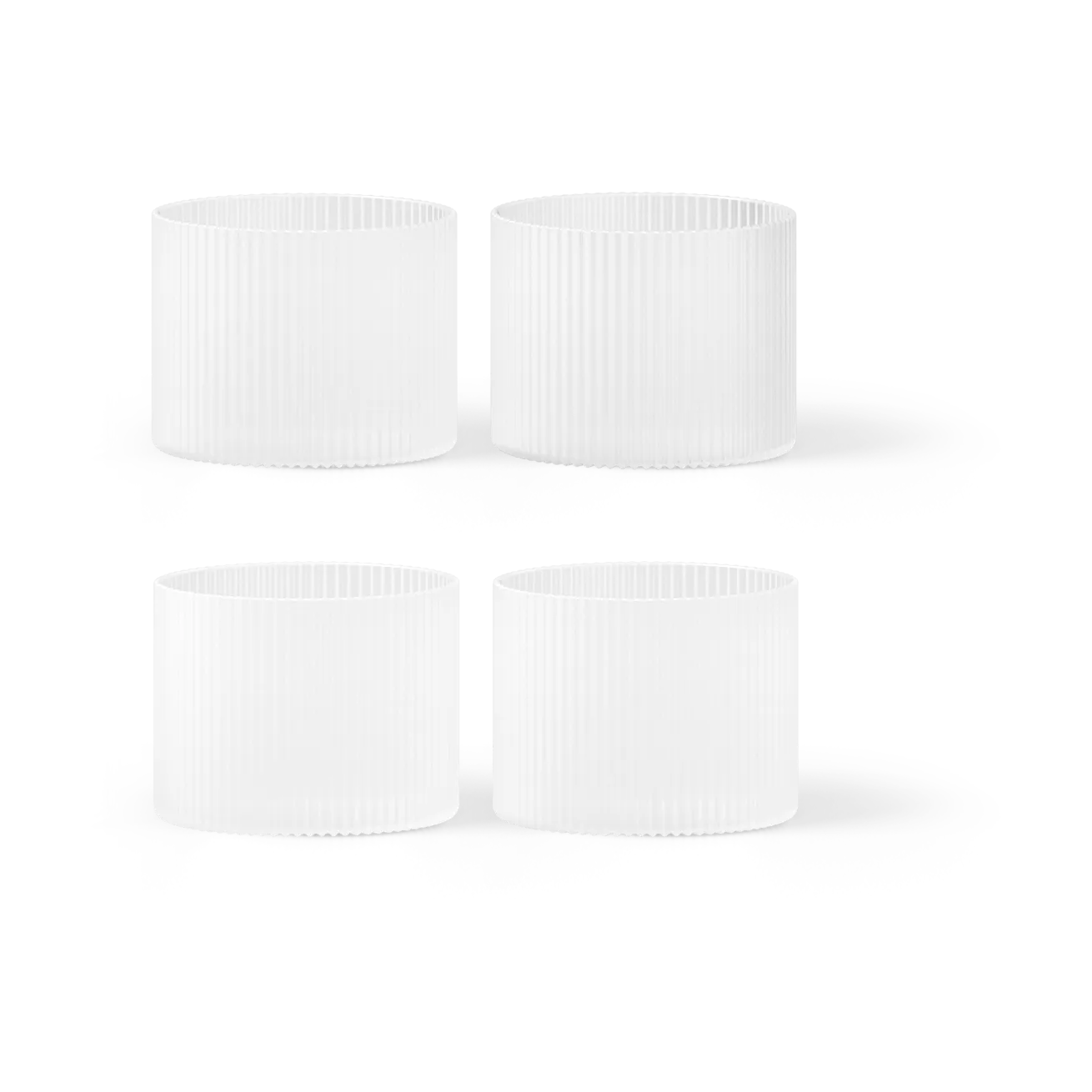 Ripple glas lågt 4-pack, Frosted Ferm Living