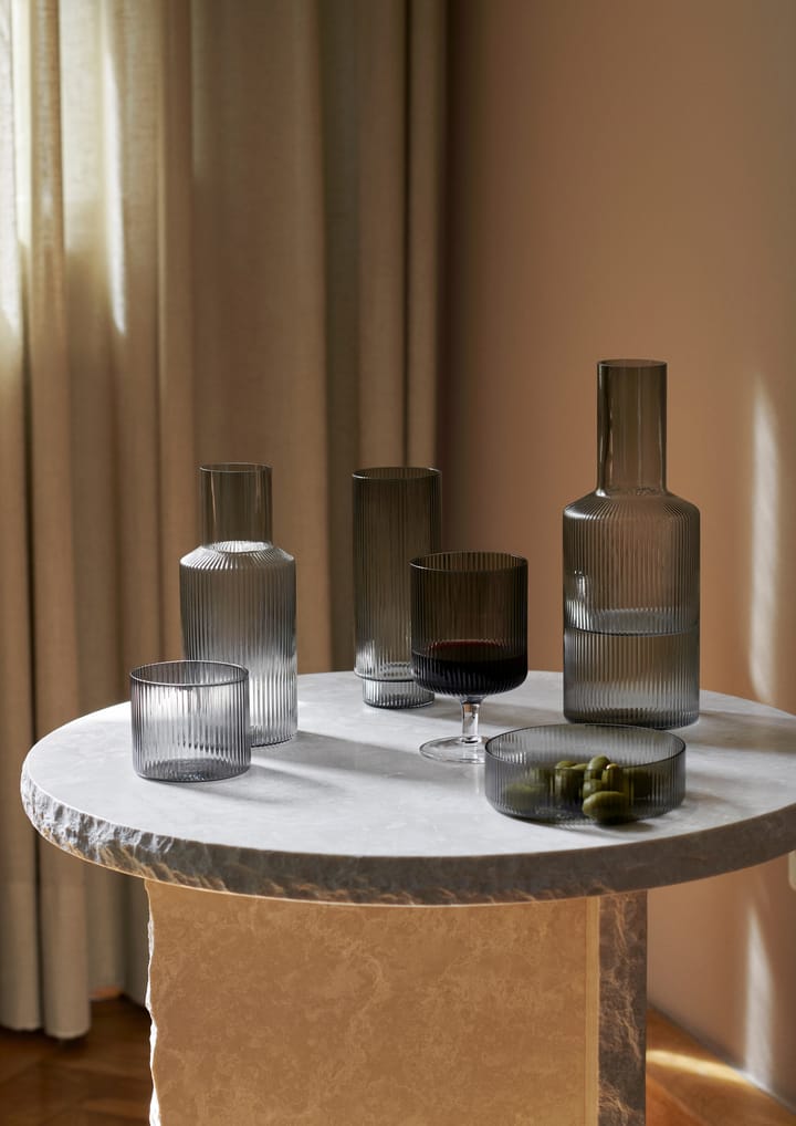 Ripple glas lågt 4-pack, Smoked Grey Ferm Living