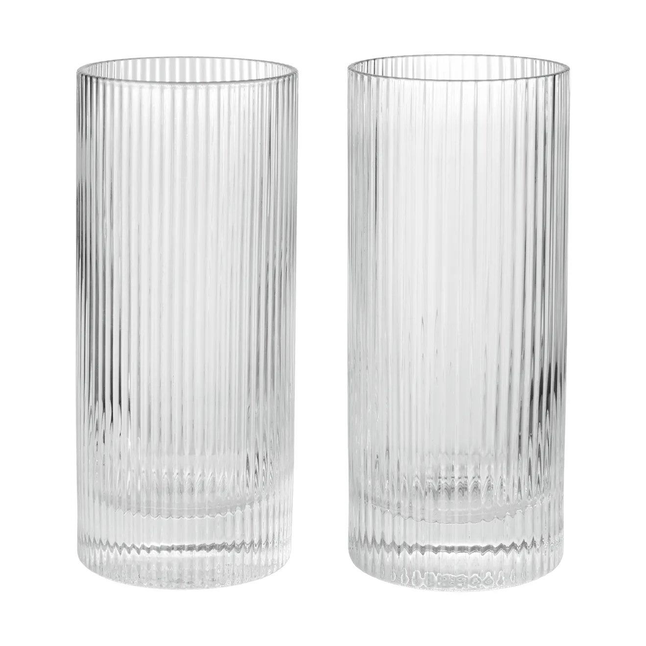 Ripple Highball glas 48 cl 2-pack, Clear Ferm Living