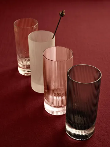 Ripple Highball glas 48 cl 2-pack - Smoked grey - Ferm Living