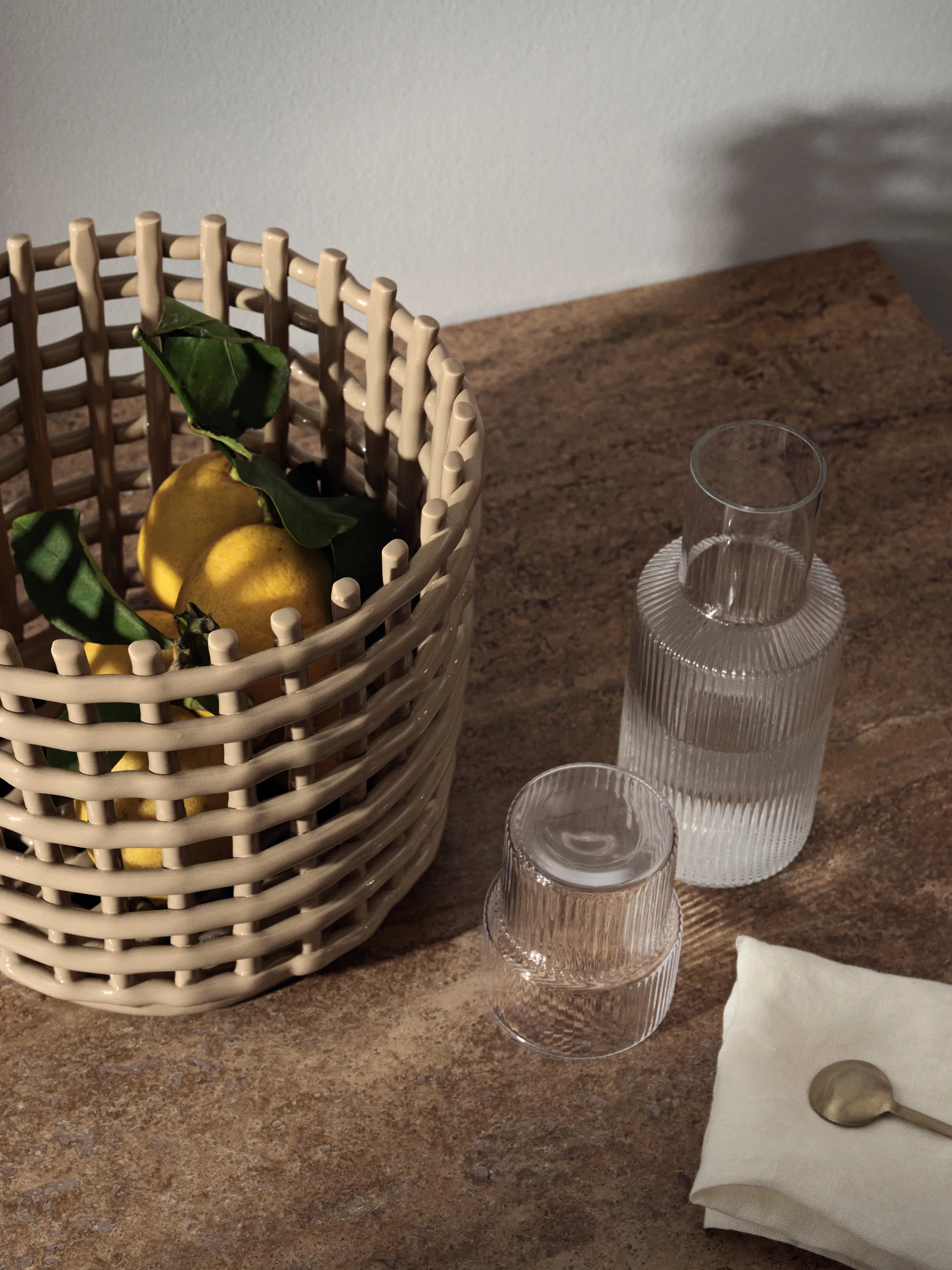 Ripple karaff och glasset 17 delar - Klar,  Ferm Living