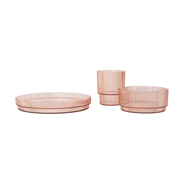Ripple kids barnservis - Blush, 3 delar - Ferm Living