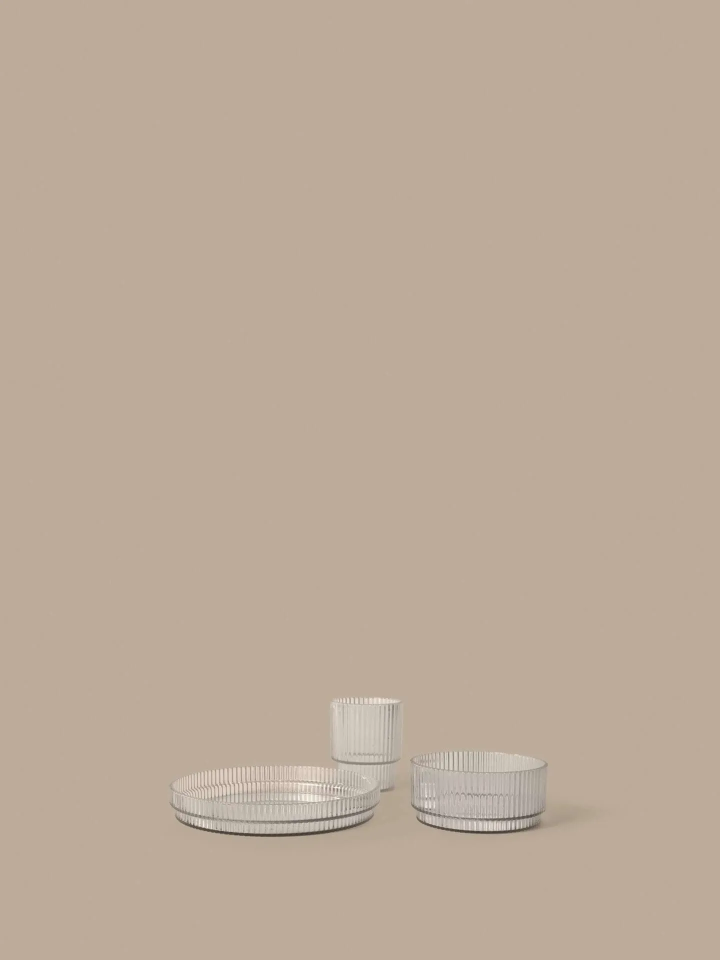Ripple kids barnservis, Clear, 3 delar Ferm Living