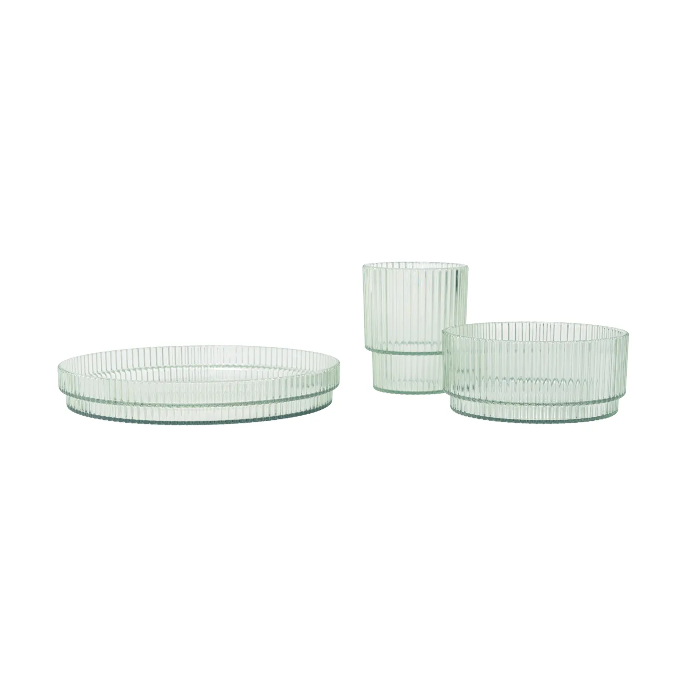 Ripple kids barnservis, Tea green, 3 delar Ferm Living