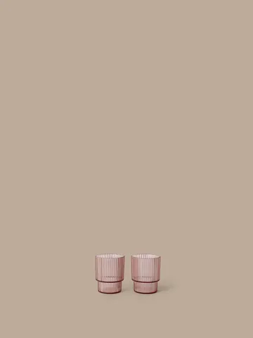 Ripple kids glas - Blush, 2-pack - Ferm Living