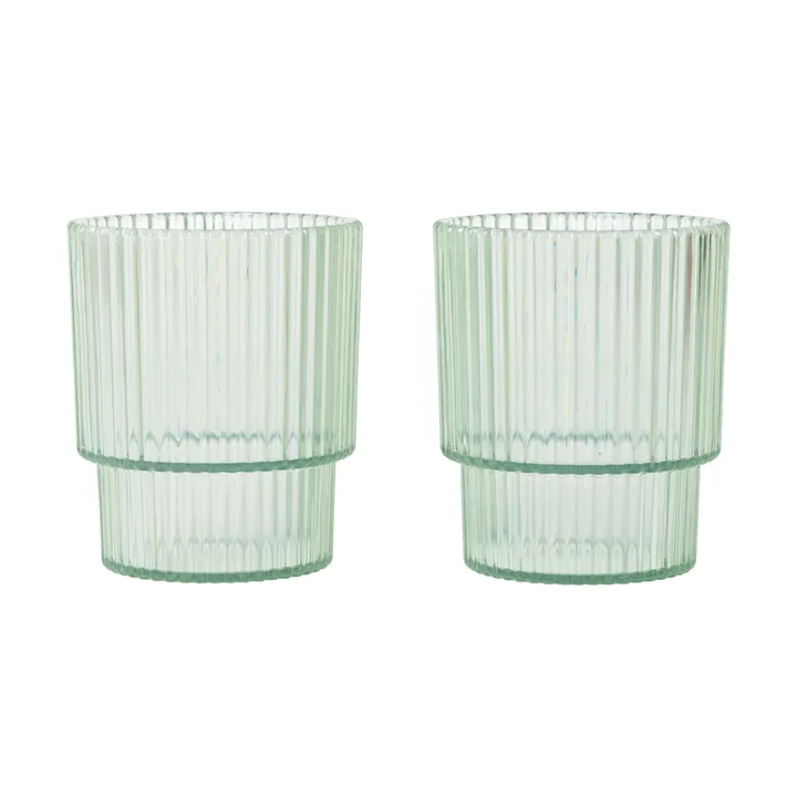 Ripple kids glas - Tea green, 2-pack - Ferm Living