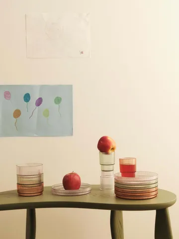 Ripple kids glas - Tea green, 2-pack - Ferm Living