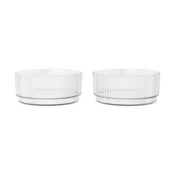 Ripple kids skål - Clear, 2-pack - Ferm Living