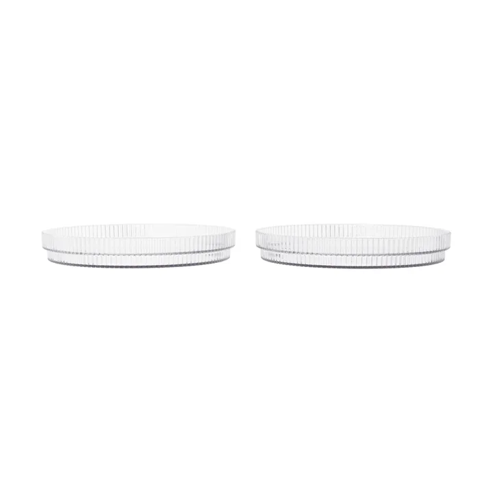 Ripple kids tallrik - Clear, 2-pack - Ferm Living
