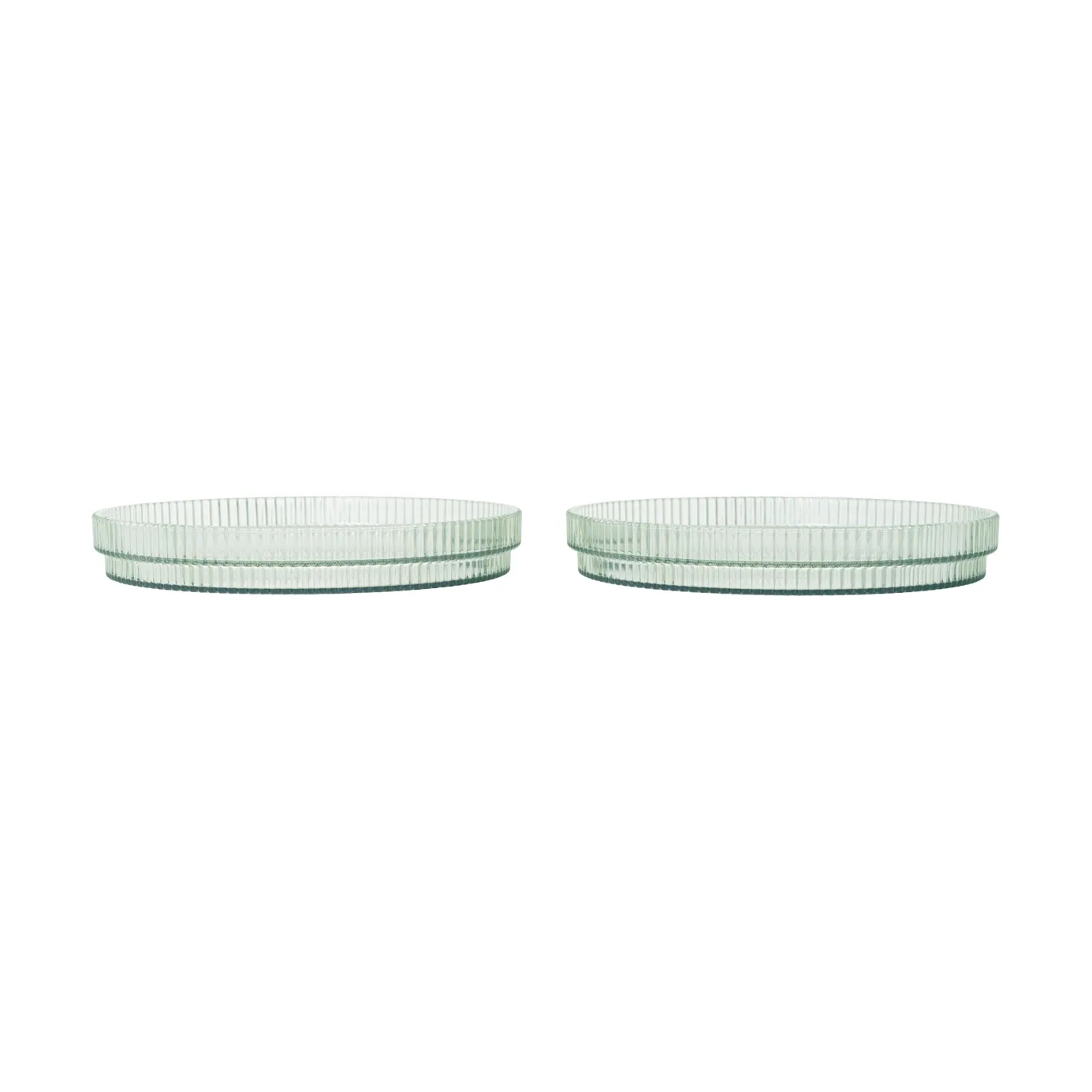 Ripple kids tallrik, Tea green, 2-pack Ferm Living