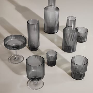 Ripple long drink glas 4-pack - Smoked grey - ferm LIVING