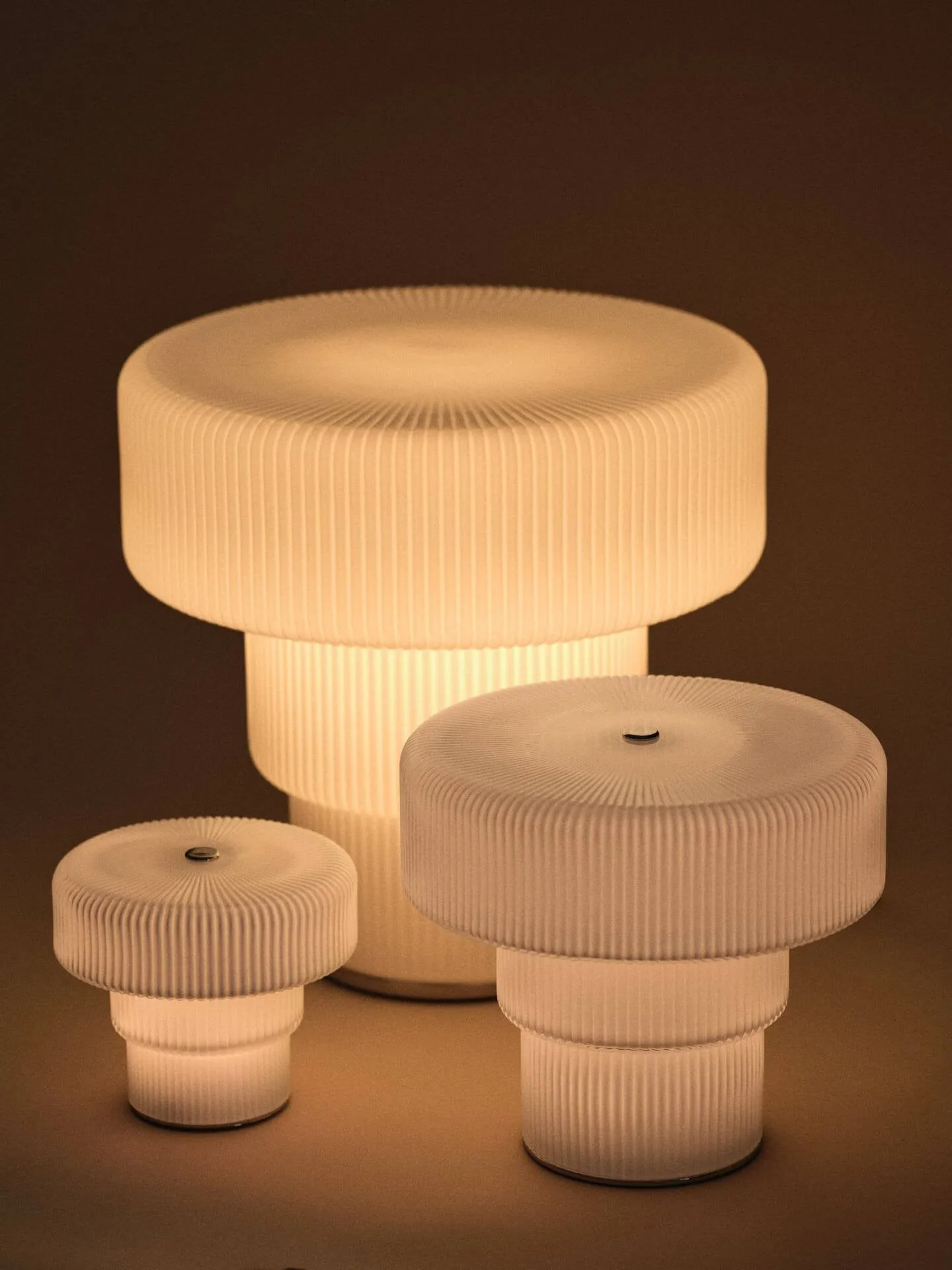 Ripple portabel bordslampa, White, 16,5 cm Ferm Living