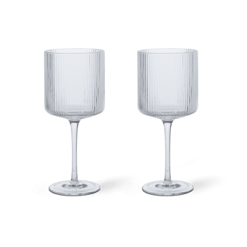 Ripple rödvinsglas 32,5 cl 2-pack - Clear - Ferm Living