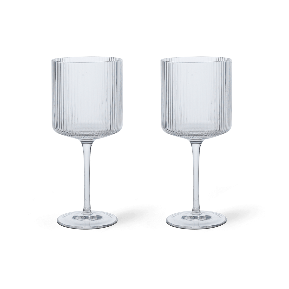 Ferm Living Ripple rödvinsglas 32,5 cl 2-pack Clear
