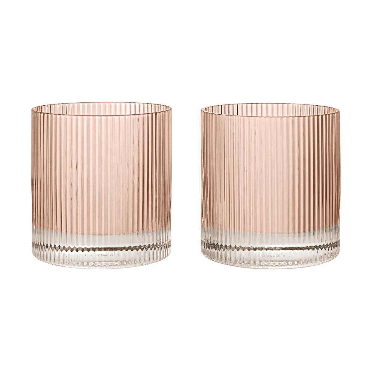 Ripple tumbler glas 25 cl 2-pack, Blush Ferm Living