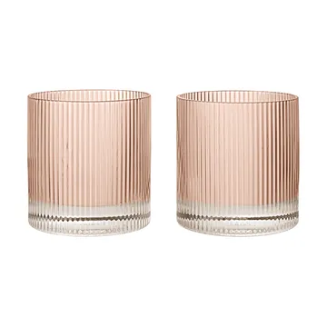Ripple tumbler glas 25 cl 2-pack - Blush - Ferm Living