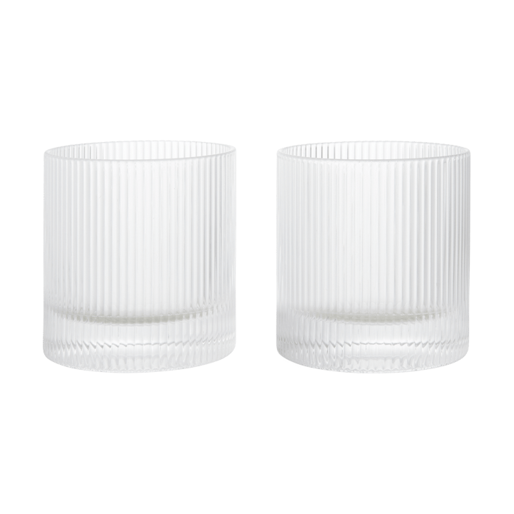 Ripple tumbler glas 25 cl 2-pack - Clear - Ferm Living