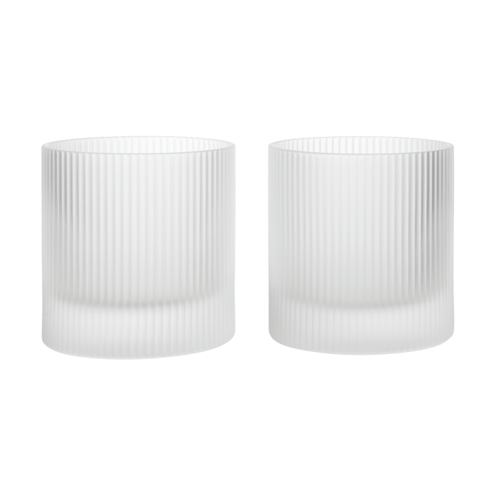 Ripple tumbler glas 25 cl 2-pack - Frosted - Ferm Living