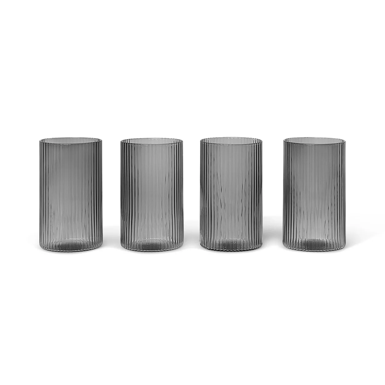 Ferm Living Ripple verrines serveringsglas 14 cl 4-pack grey