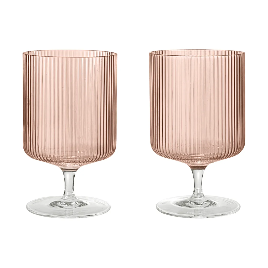 Ripple vinglas 2-pack, Blush Ferm Living