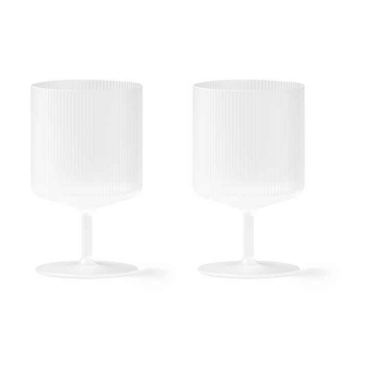 Ripple vinglas 2-pack - Frosted - ferm LIVING