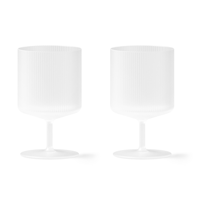 Ripple vinglas 2-pack - Frosted - Ferm LIVING