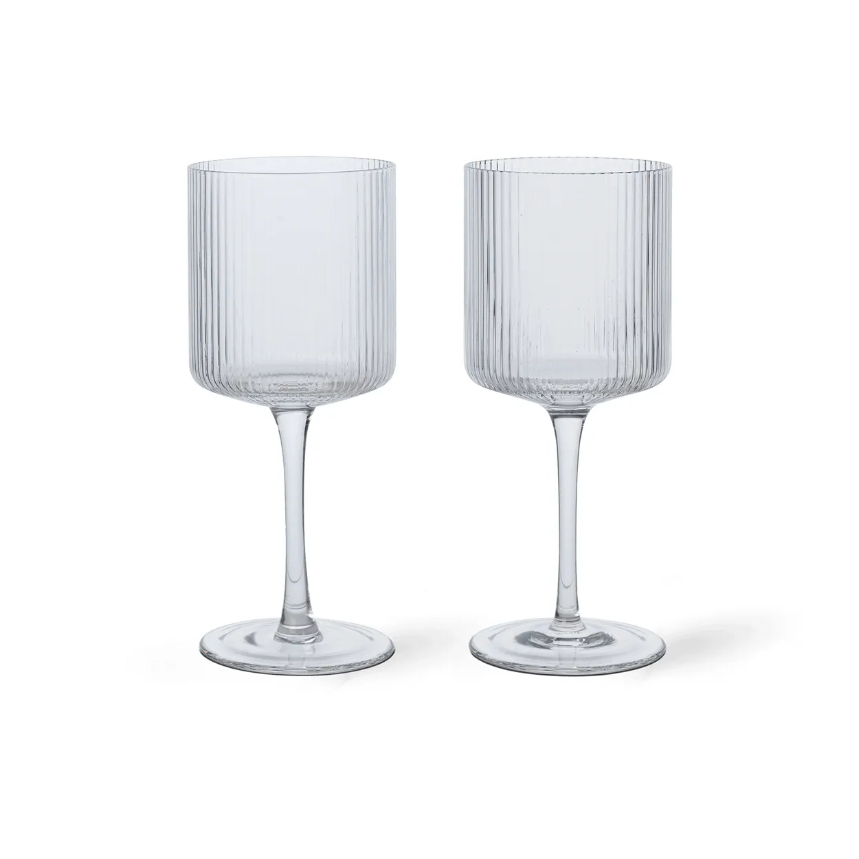 Ferm Living Ripple vitvinsglas 26 cl 2-pack Clear | Skandinavisk Design | Vinglas | Transparent