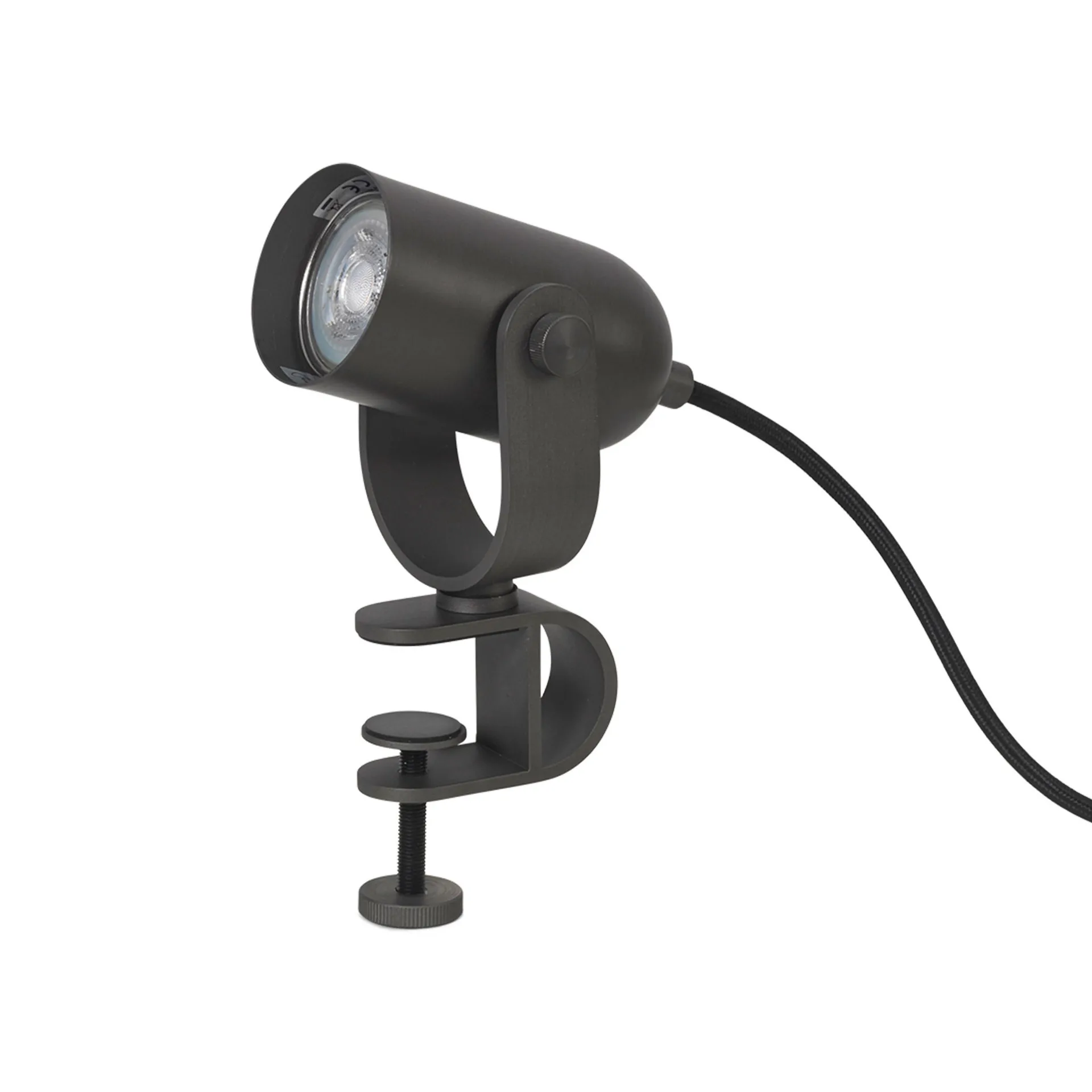 Ruuvi klämlampa Ø6x16 cm, Blackened iron Ferm Living