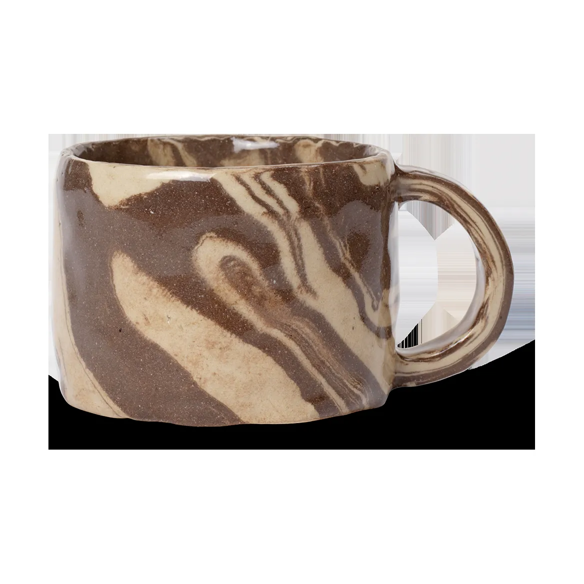 ferm LIVING Ryu mugg låg 20 cl Sand-brown