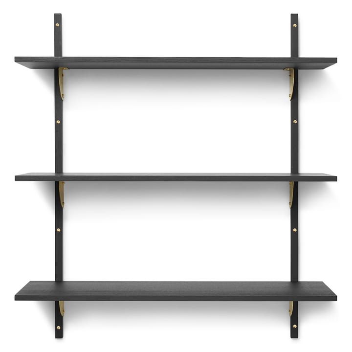 Sector hylla L/L - Svart ask-mässing - Ferm LIVING