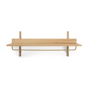 Sector hylla med stång 37x87 cm - Oak-brass - Ferm Living