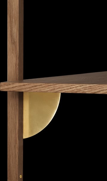 Sector hylla single narrow - Smoked Oak, brass - Ferm Living