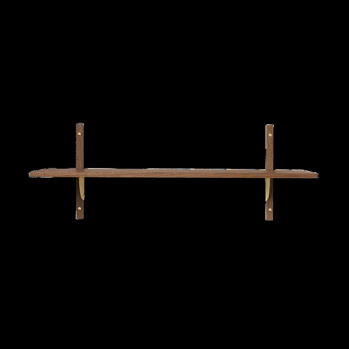 ferm LIVING Sector hylla single wide Smoked Oak, brass