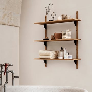 Sector hylla triple wide - Ek-svart - Ferm Living