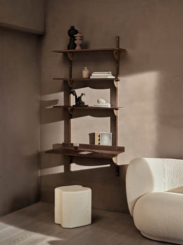 Sector hylla triple wide - Smoked Oak, brass - ferm LIVING