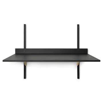 Sector skrivbord - Black ash-brass - Ferm Living