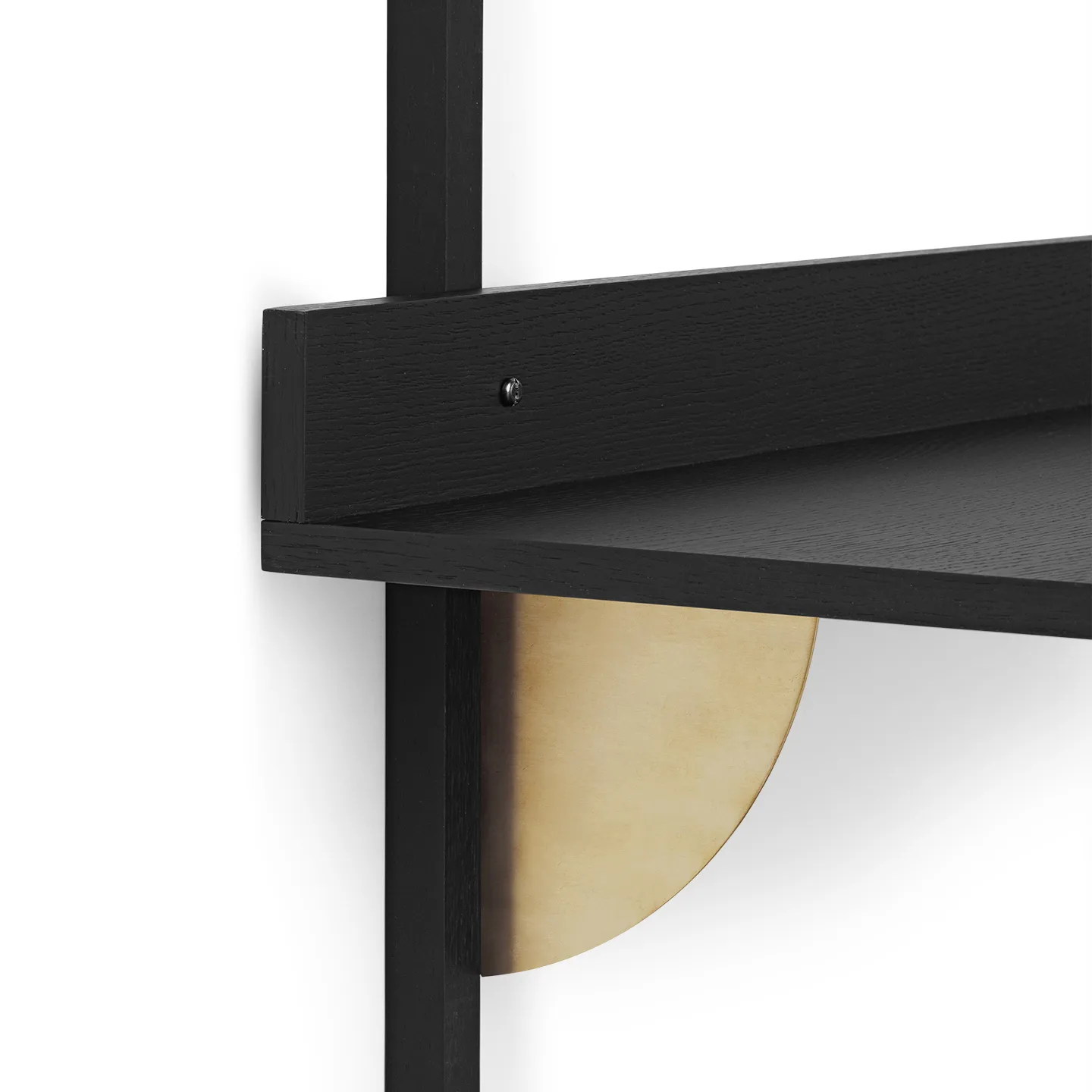 Sector skrivbord, Black ash-brass Ferm Living