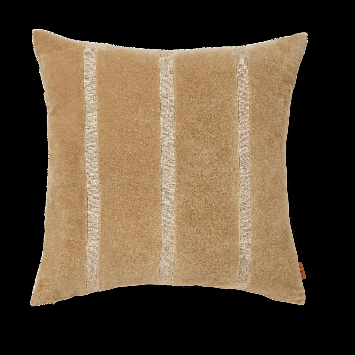 ferm LIVING Senti Stripe kuddfodral 50x50 cm Dark sand-linen
